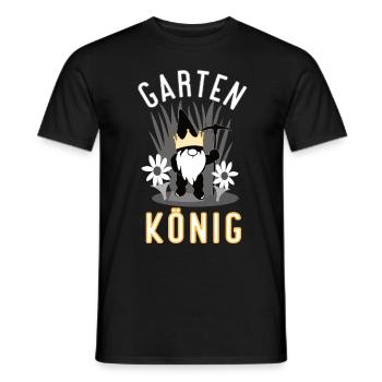Garten König Hobbygärtner Gartenarbeit Gärtner - Männer T-Shirt - Schwarz - Vorne - AI Model Male 178 light (178cm)