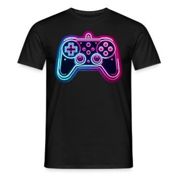 Gaming - Console - Controller on Video Games - Men's T-Shirt - black - Front - AI Model Male 178 light (178cm)