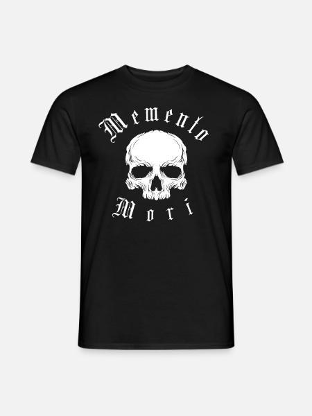 Logo czaszki Memento Mori - T-shirt męski - czarny