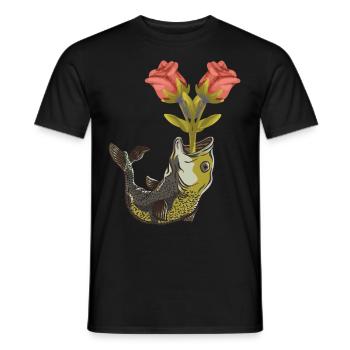 Pisces Birthday Valentine Romance - Men's T-Shirt - black - Front - AI Model Male 178 light (178cm)
