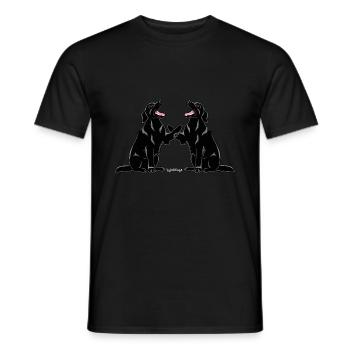 Flattie Pair 3 - Men's T-Shirt - black - Front - AI Model Male 178 light (178cm)