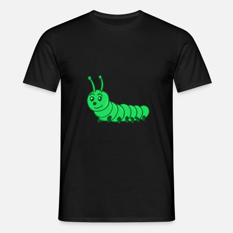 Raupe - Männer T-Shirt - Schwarz
