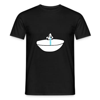 Waschbecken - Männer T-Shirt - Schwarz - Vorne - AI Model Male 178 light (178cm)