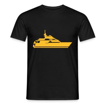 Bateau - Navire - T-shirt homme - noir - Devant - AI Model Male 178 light (178cm)