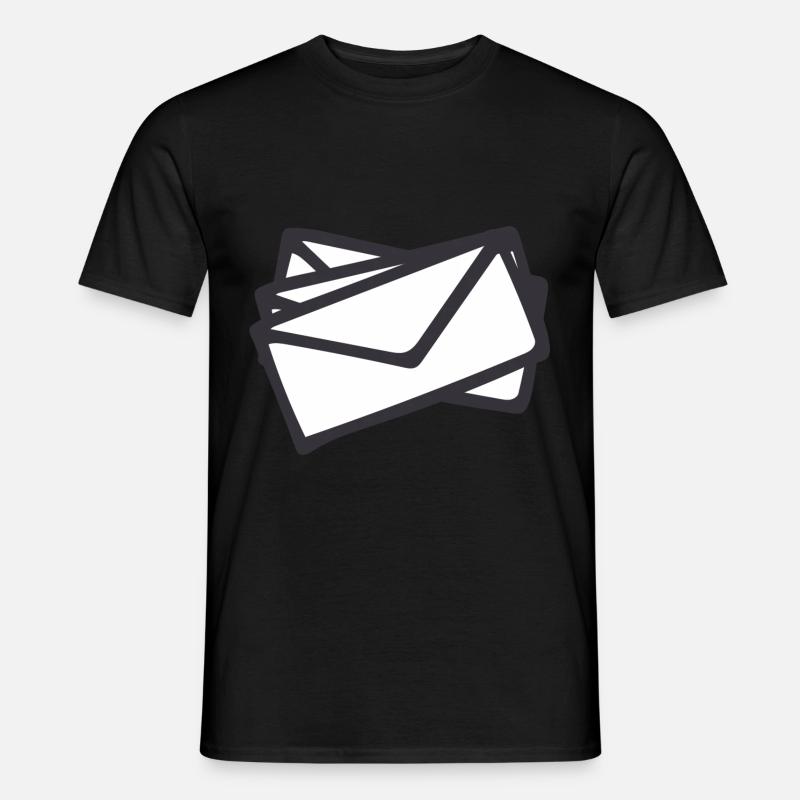 Briefe - Männer T-Shirt - Schwarz