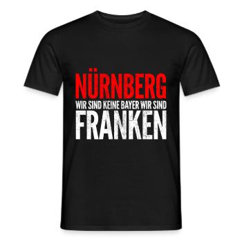 Wir sind keine Bayern wir sind FRANKEN - Männer T-Shirt - Schwarz - Vorne - AI Model Male 178 light (178cm)