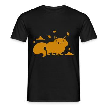 Fuchs - Tier - Zoo - Tierfreund - Naturschutz - Männer T-Shirt - Schwarz - Vorne - AI Model Male 178 light (178cm)