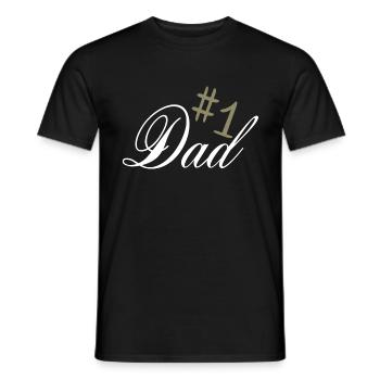 Nummer ein Dad Best Dad #1 Dad Vatertag Papa Vater - Männer T-Shirt - Schwarz - Vorne - AI Model Male 178 light (178cm)