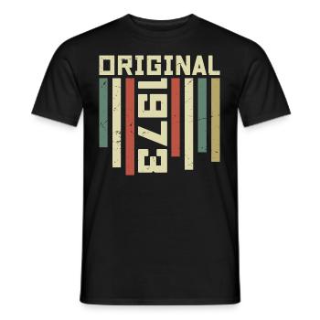 1973 Cadeau Rétro 1973 Cadeau Anniversaire 51 ans - T-shirt homme - noir - Devant - AI Model Male 178 light (178cm)