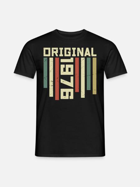 1976 Retro Geschenk 1976 48 Jahre Jubiläum Geschenk - Männer T-Shirt - Schwarz