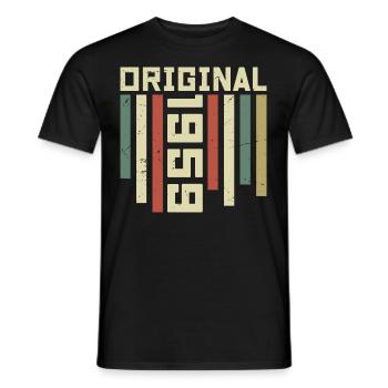 1959 Retro Geschenk 1959 65th Jubiläum Geschenk - Männer T-Shirt - Schwarz - Vorne - AI Model Male 178 light (178cm)