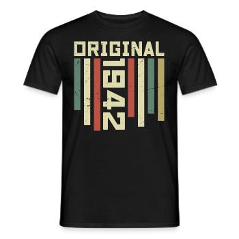 1942 Retro-Geschenk 1942 82 Jahre Geburtstagsgeschenk - Männer T-Shirt - Schwarz - Vorne - AI Model Male 178 light (178cm)