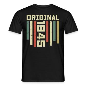 1945 Retro-Geschenk 1945 Geburtstagsgeschenk 79 Jahre - Männer T-Shirt - Schwarz - Vorne - AI Model Male 178 light (178cm)