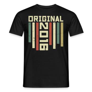2016 Cadeau Rétro 2016 Cadeau Anniversaire 8 ans - T-shirt homme - noir - Devant - AI Model Male 178 light (178cm)