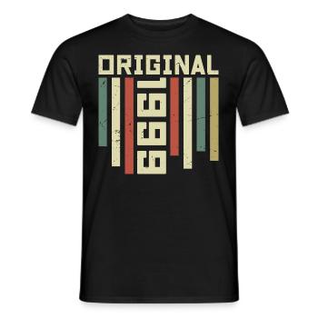 1999 Retro Geschenk 1999 25 Jahre Jubiläum Geschenk - Männer T-Shirt - Schwarz - Vorne - AI Model Male 178 light (178cm)