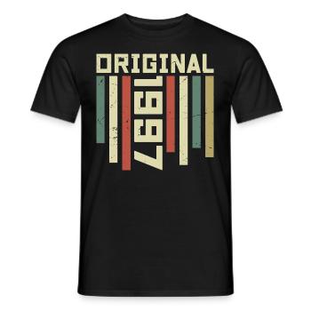 1997 Retro Geschenk 1997 27 Jahre Jubiläum Geschenk - Männer T-Shirt - Schwarz - Vorne - AI Model Male 178 light (178cm)