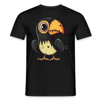 Toucan oiseau Halloween Drôle Zombie - T-shirt homme - noir - Devant - AI Model Male 178 light (178cm)