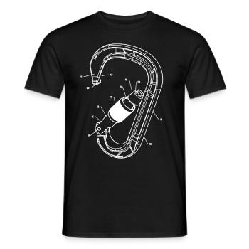 the carabiner - moschettone - Men's T-Shirt - black - Front - AI Model Male 178 light (178cm)