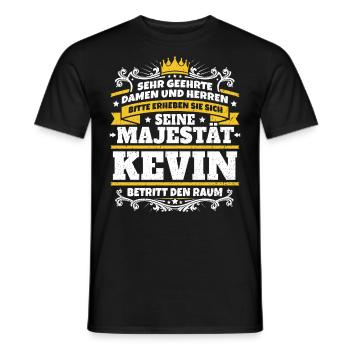 Seine Majestät Kevin - Männer T-Shirt - Schwarz - Vorne - AI Model Male 178 light (178cm)