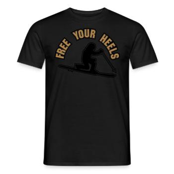 free your heels z - Men's T-Shirt - black - Front - AI Model Male 178 light (178cm)