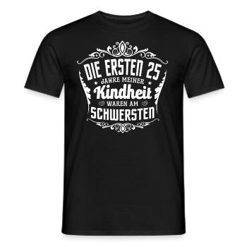 25 Jahre Kind - Männer T-Shirt - Schwarz - Vorne - AI Model Male 178 light (178cm)