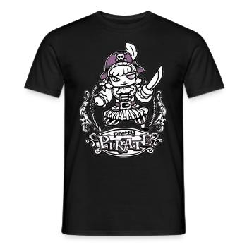 Jolie Pirate N / B - T-shirt homme - noir - Devant - AI Model Male 178 light (178cm)