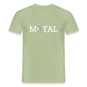Metal - Men's T-Shirt - sage - Front - AI Model Male 178 light (178cm)