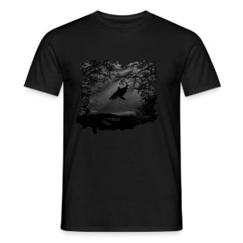 Shark - Black White - Gift idea - Men's T-Shirt - black - Front - AI Model Male 178 light (178cm)