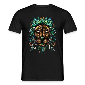 Lion Color - Men's T-Shirt - black - Front - AI Model Male 178 light (178cm)