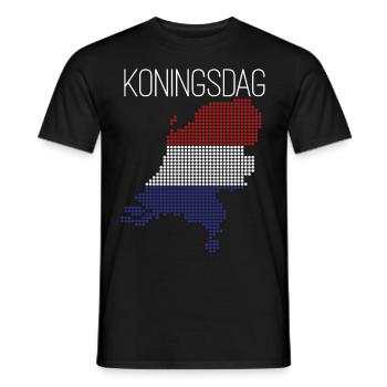 Koningsdag Niederlande Flagge und Nationalfarben - Männer T-Shirt - Schwarz - Vorne - AI Model Male 178 light (178cm)