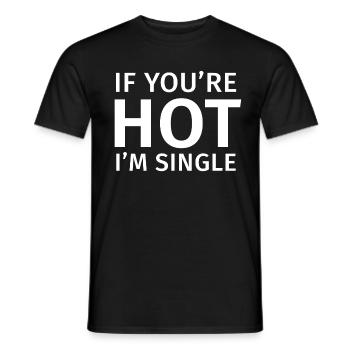Hot Single - Men's T-Shirt - black - Front - AI Model Male 178 light (178cm)