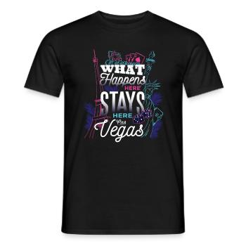 las vegas tshirt Geschenk - Männer T-Shirt - Schwarz - Vorne - AI Model Male 178 light (178cm)