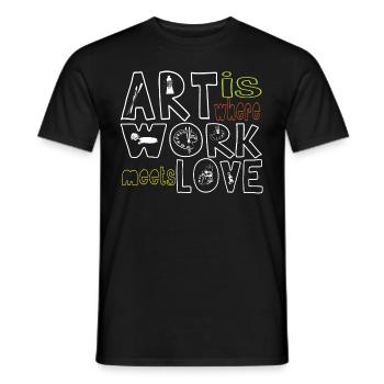 Künstler - Männer T-Shirt - Schwarz - Vorne - AI Model Male 178 light (178cm)