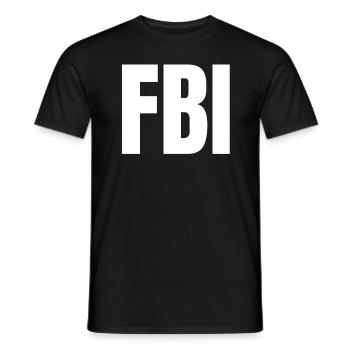 FBI Police - Men's T-Shirt - black - Front - AI Model Male 178 light (178cm)