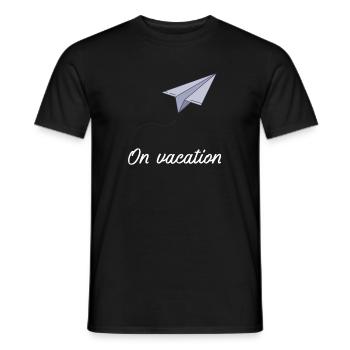 On vacation - Men's T-Shirt - black - Front - AI Model Male 178 light (178cm)
