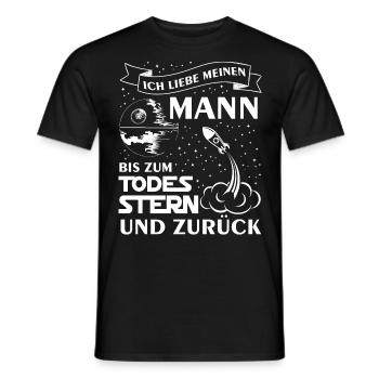 Ich liebe meinen Mann - - Männer T-Shirt - Schwarz - Vorne - AI Model Male 178 light (178cm)
