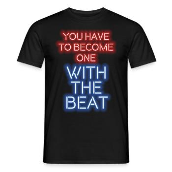 Fais-en un avec le beat en réalité virtuelle. - T-shirt homme - noir - Devant - AI Model Male 178 light (178cm)