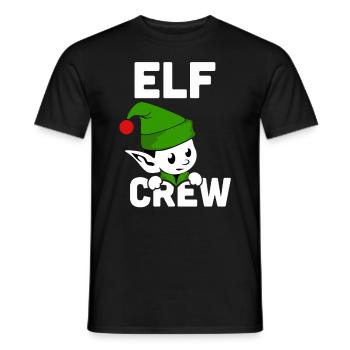 ELF CREW - Men's T-Shirt - black - Front - AI Model Male 178 light (178cm)