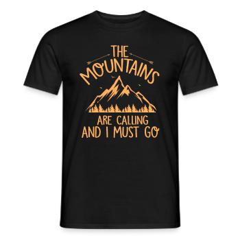 the mountains are calling - Männer T-Shirt - Schwarz - Vorne - AI Model Male 178 light (178cm)