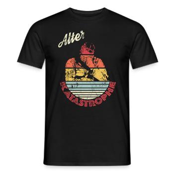 Alter Katastrophe im Vintage Retro Style - Männer T-Shirt - Schwarz - Vorne - AI Model Male 178 light (178cm)