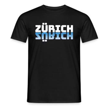 Zürich - Züri - Zurich - Männer T-Shirt - Schwarz - Vorne - AI Model Male 178 light (178cm)