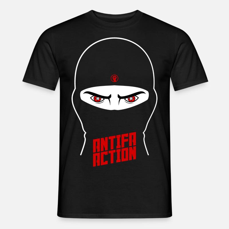 Antifa Action – Ninja (II) - Männer T-Shirt - Schwarz