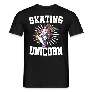 Patineur licorne skateboard patinage licorne - T-shirt homme - noir - Devant - AI Model Male 178 light (178cm)