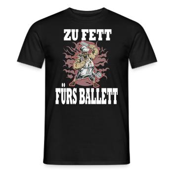 Koch Chefkoch Fett Ballett Ballerina Küchenchef - Männer T-Shirt - Schwarz - Vorne - AI Model Male 178 light (178cm)