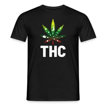 THC Cannabis Medizinisches Marihuana - Männer T-Shirt - Schwarz - Vorne - AI Model Male 178 light (178cm)