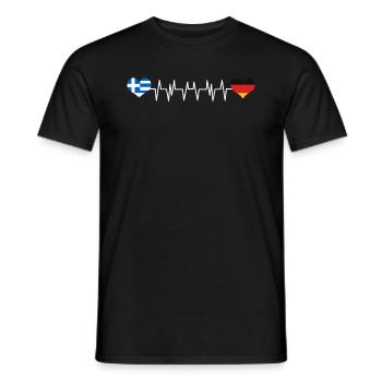 Germany greece flag - Men's T-Shirt - black - Front - AI Model Male 178 light (178cm)
