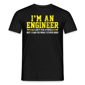 Ingenieur Ingenieurwesen - Männer T-Shirt - Schwarz - Vorne - AI Model Male 178 light (178cm)