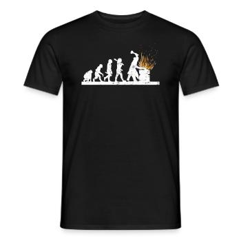 Evolution of blacksmith craft - Men's T-Shirt - black - Front - AI Model Male 178 light (178cm)