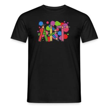 Professeur d'artiste pour artistes - T-shirt homme - noir - Devant - AI Model Male 178 light (178cm)