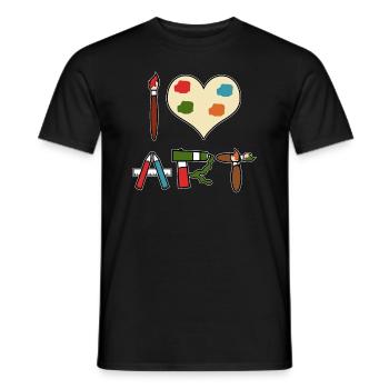 Professeur d'artiste pour artistes - T-shirt homme - noir - Devant - AI Model Male 178 light (178cm)